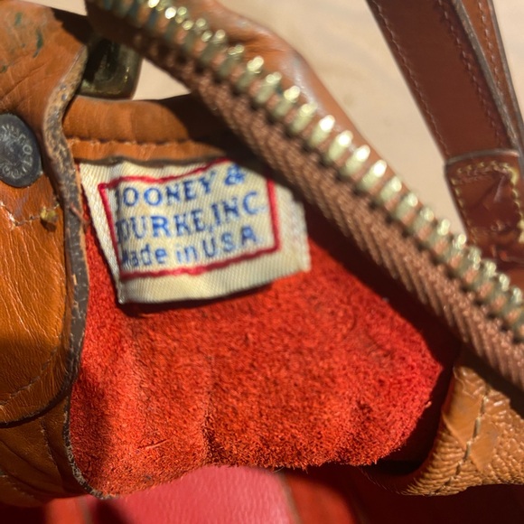 Dooney and Bourke Large Hobo - Red with British Tan - Picture 7 of 11